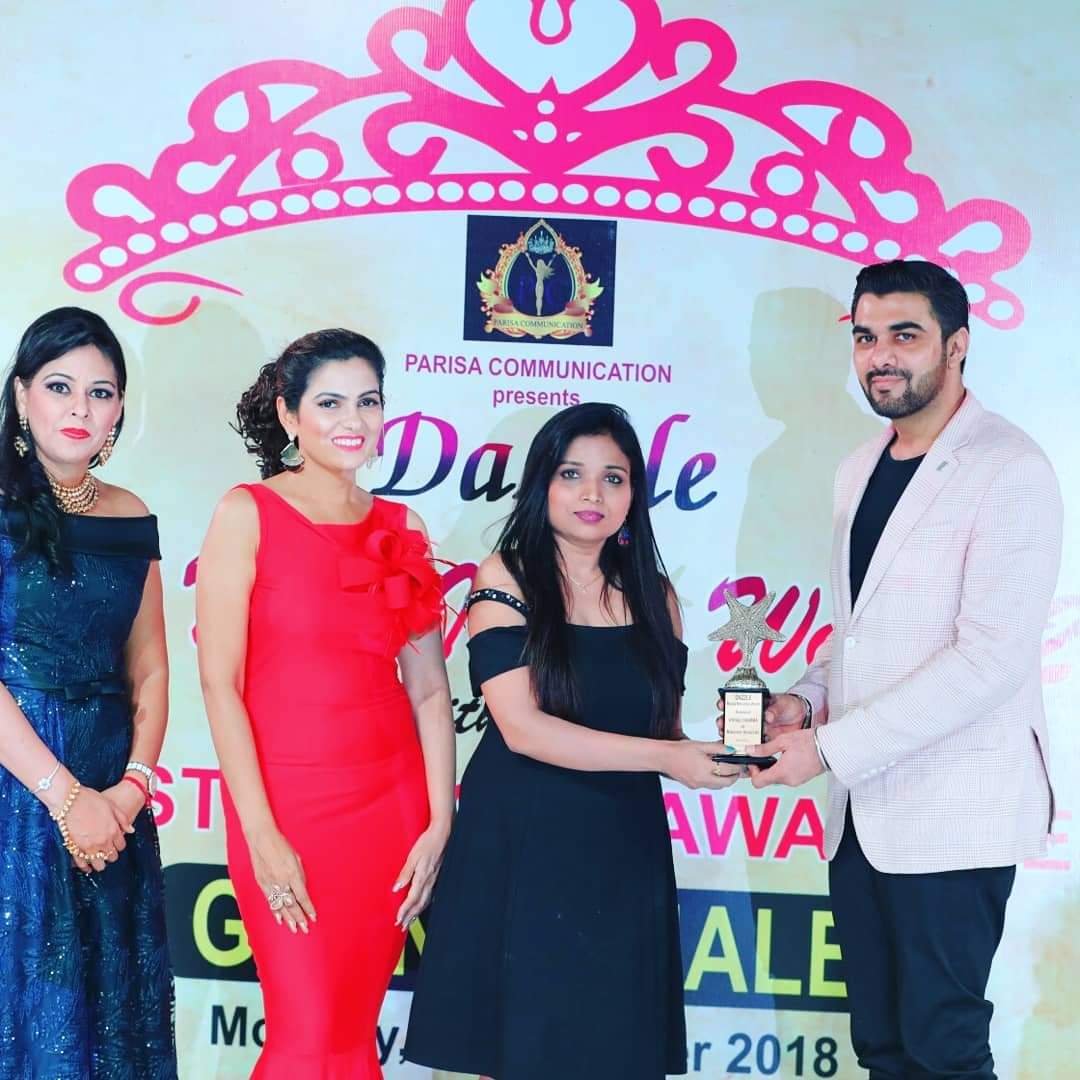 Award receives by Alkaa Makeup Studio Vivek Vihar East Delhi